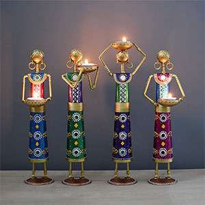 Rajasthani Kalbelia Tea Light Doll Set  SPN-JGSP