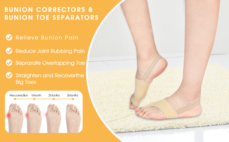 Bunion Corrector for Women&Men 2 Pcs Upgraded NonSlip