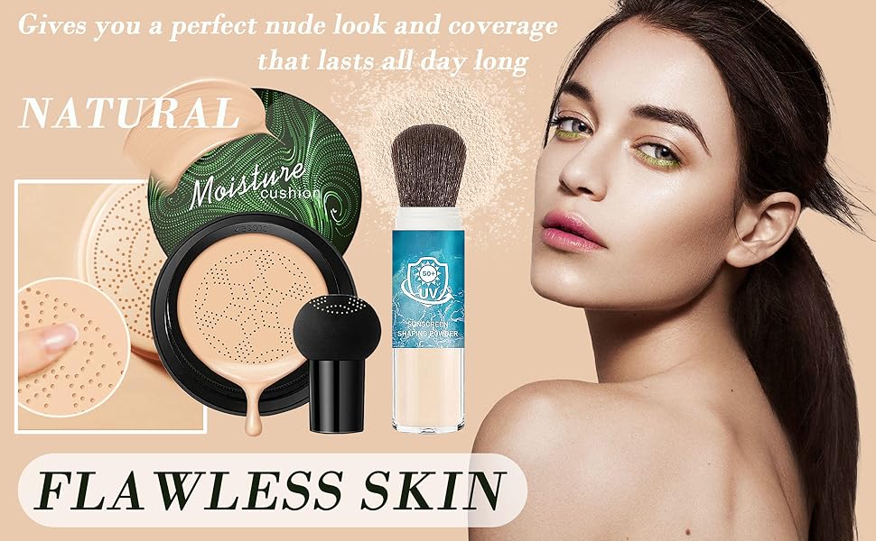 Mushroom Head Foundation + Setting Powder