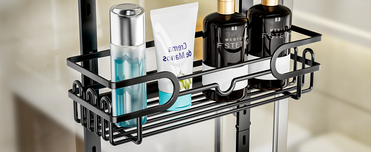 HapiRm Over The Door Shower Caddy with 2 Soap Holders, 4 Tier