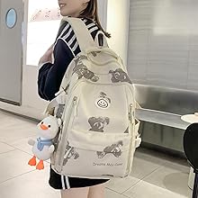 Bear Pattern Backpack