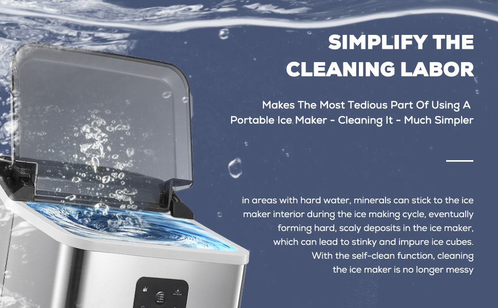 NORTHCLAN Ice Maker Machine Countertop, SelfCleaning, 9 Cubes Ready in