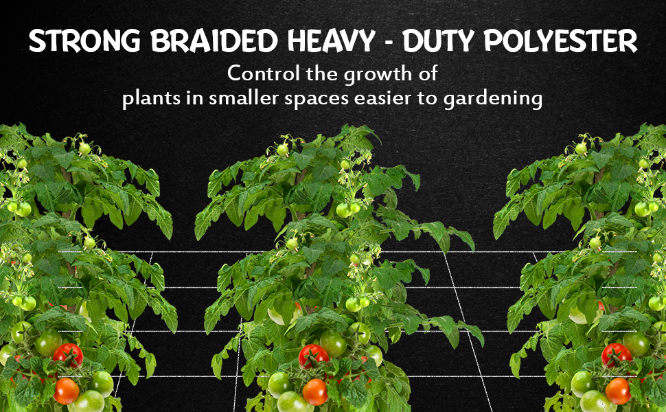 Seedfactor 5 x 15 ft. Plant Trellis Netting, HeavyDuty