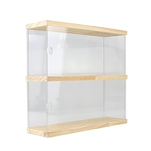 Amazon | コレクションケース フィギュアケース 2段 横開き 模型 展示