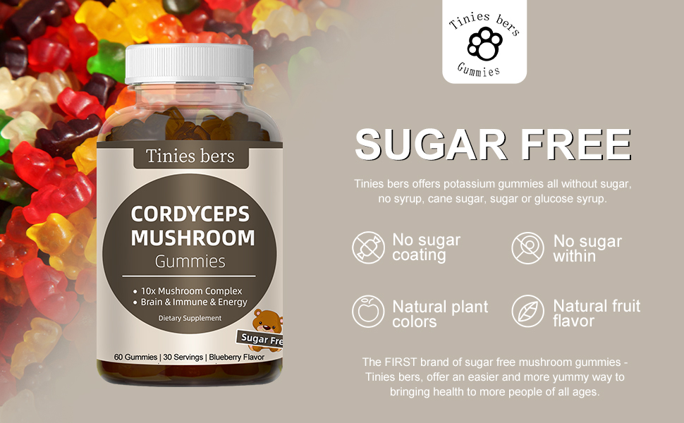 Amazon.com: Cordyceps Gummies, Sugar Free Cordyceps Mushroom Gummies - What Are The Best Mushroom Gummies