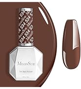 MelodySusie Americano Brown Gel Nail Polish,0.5fl oz Nails Soak Off UV LED Caramel Coffee Brown G...