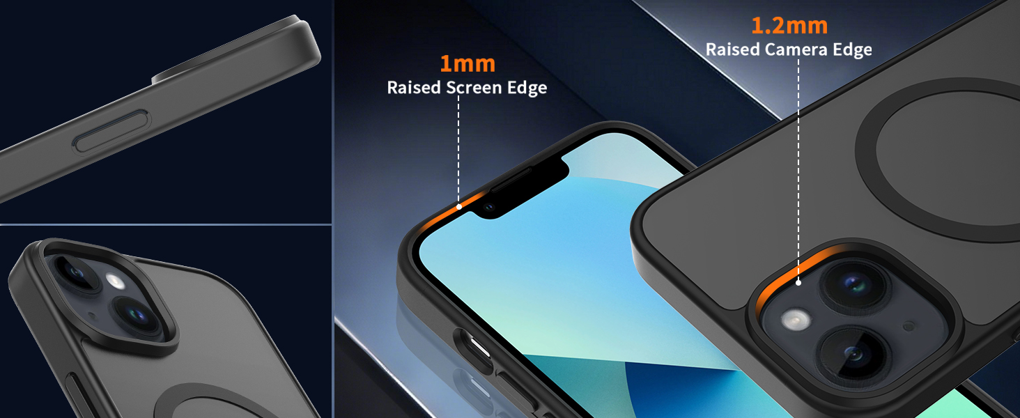 Multiple dark-themed interface screens showing audio or media player controls with various blue illuminated elements.