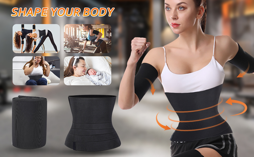 Waist Trainer and Arm Trimmers for Women &Waist Wrap for