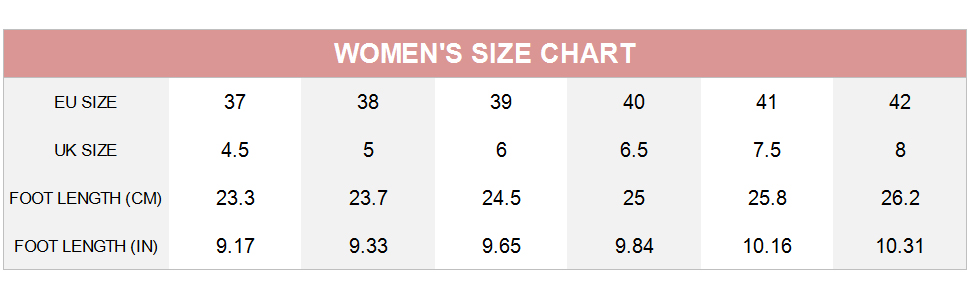 mujer size