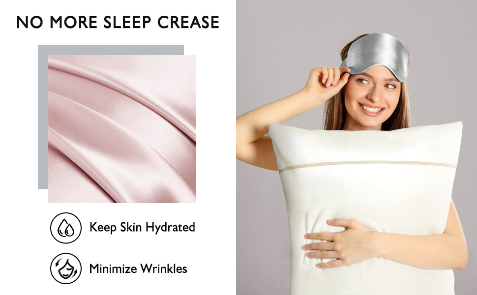 Fittia SatinPillowcase Standard Size, Silk Satin Pillow Cases 2 Pack