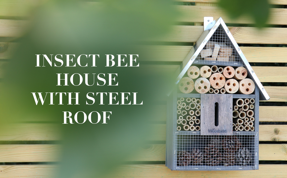  Bee House with Steel Roof, Grey