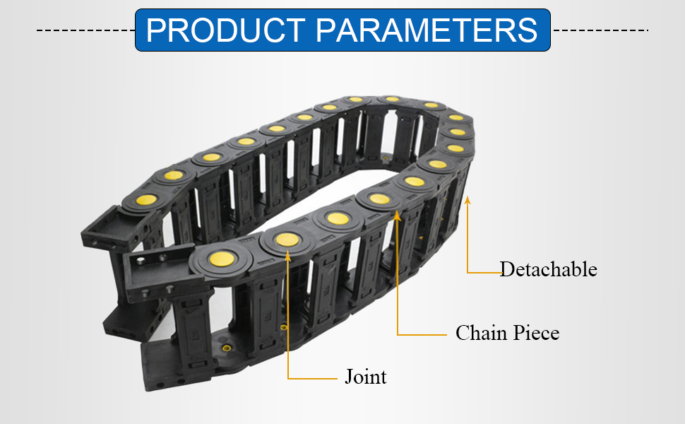 Heyiarbeit 10x11mm Cable Drag Chain R18 1M Plastic Carrier