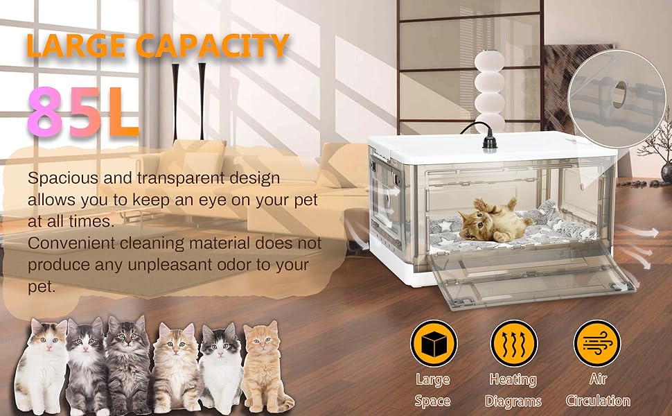85L Puppy Incubator, Dog Incubator for Puppies and kittens