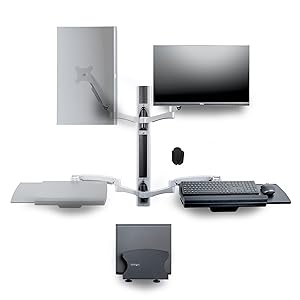 Wall Mount Workstation, VESA Mount For 32" Monitors (22lb/10kg)