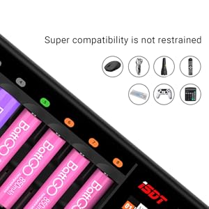 isdt n8 battery charger for aa aaa Li-lon, LiHv, Ni-MH, Ni-Cd, LiFePO4, Eneloop