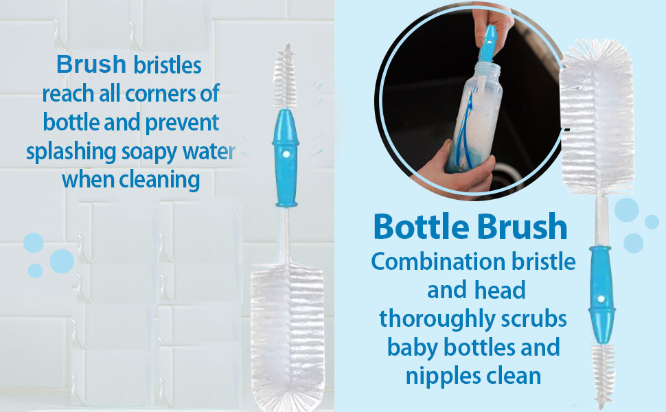 Stainless Steel Insulated Bottles Cups [1 Bottle Brush + 1 Straw Brush + 1 Corner Brush]