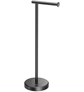 Gatco 1437MX Latitude II, Freestanding Toilet Paper Holder, 22.25” H, Matte Black | Bathroom Toil...