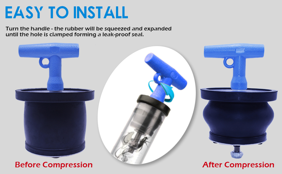 Drain Plug Expansion Rubber Stainless Steel Scupper Plugs 1