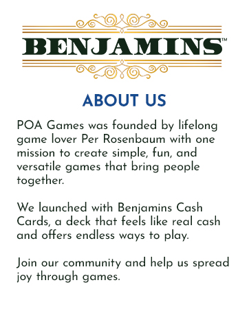 POA Games - B0FBXB3KQQ - Benjamins Cash Cards - Brand Story - 2025 M1