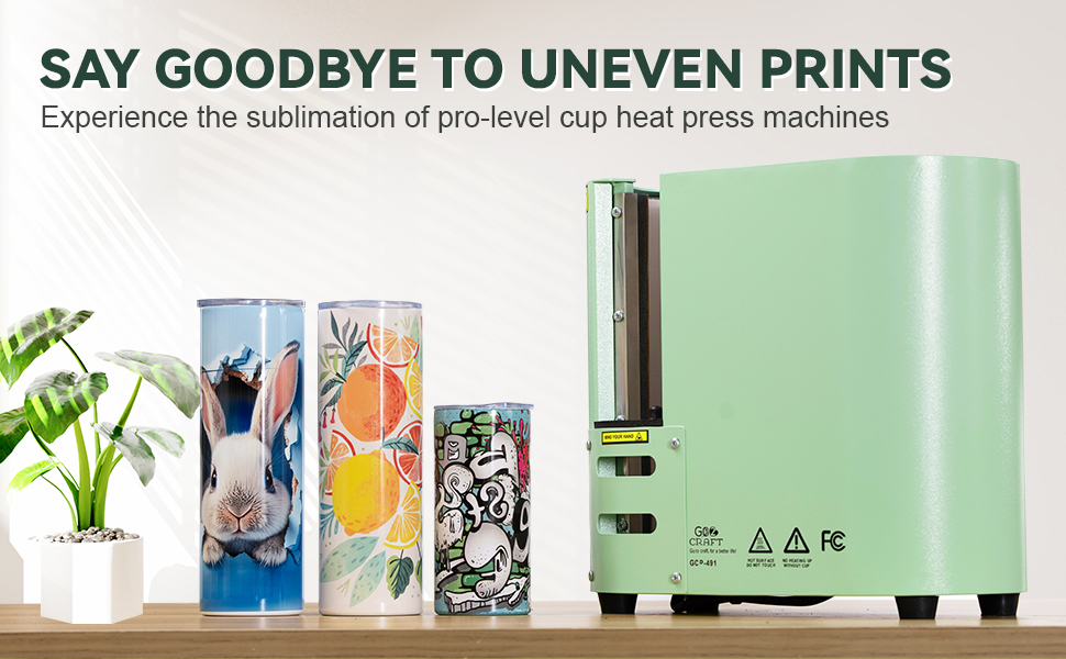 GO2CRAFT Auto Seamless Tumbler Heat Press Machine for Full