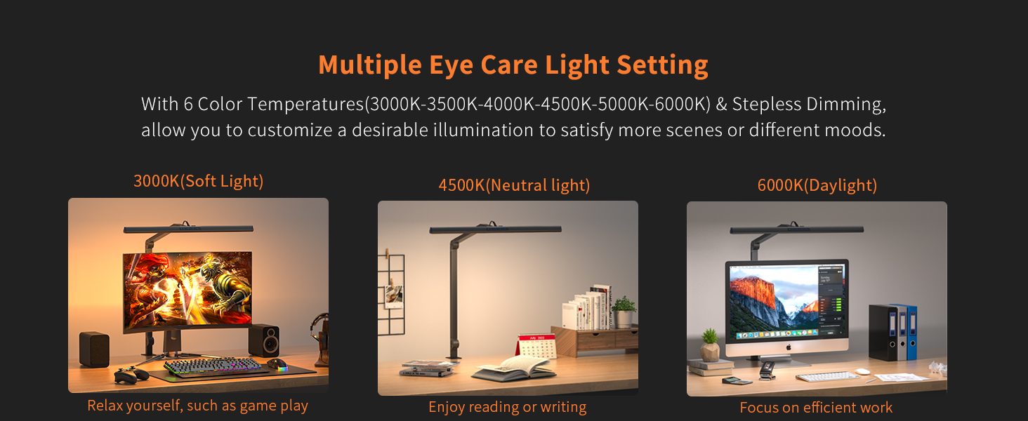 12W LED Desk Lamp with Clamp, KableRika Bright Swing Arm Desk Lamp