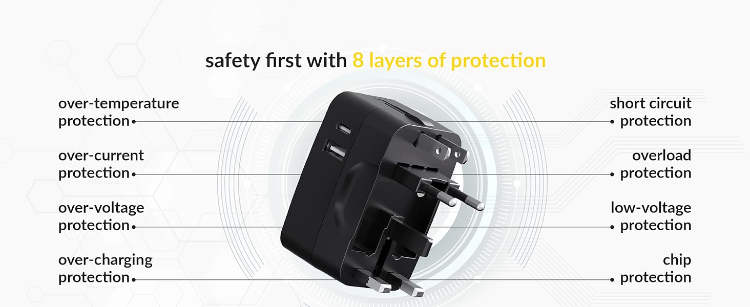 travel adapter international all in one