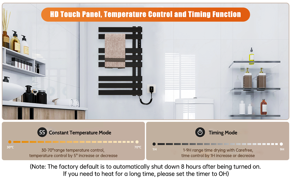Electric Heated Towel Warmer Rack, Wall Mounted Electric Towel Warmer Rack