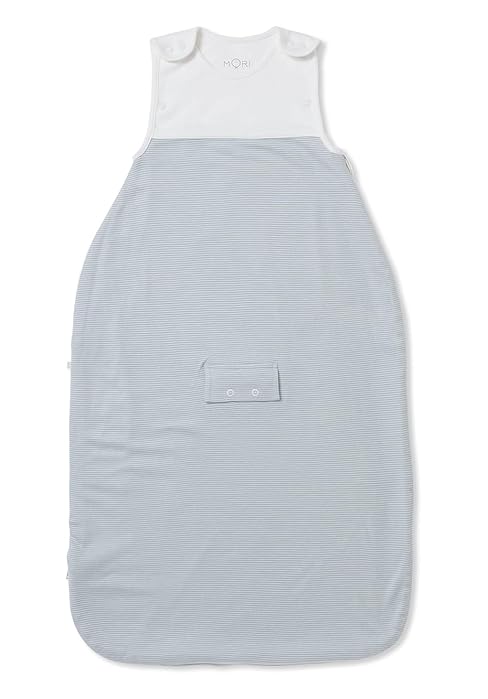 MORI Baby Unisex Clever Sleep Sack with Fitted Neck - Two Way Zip Toddler Sleeping