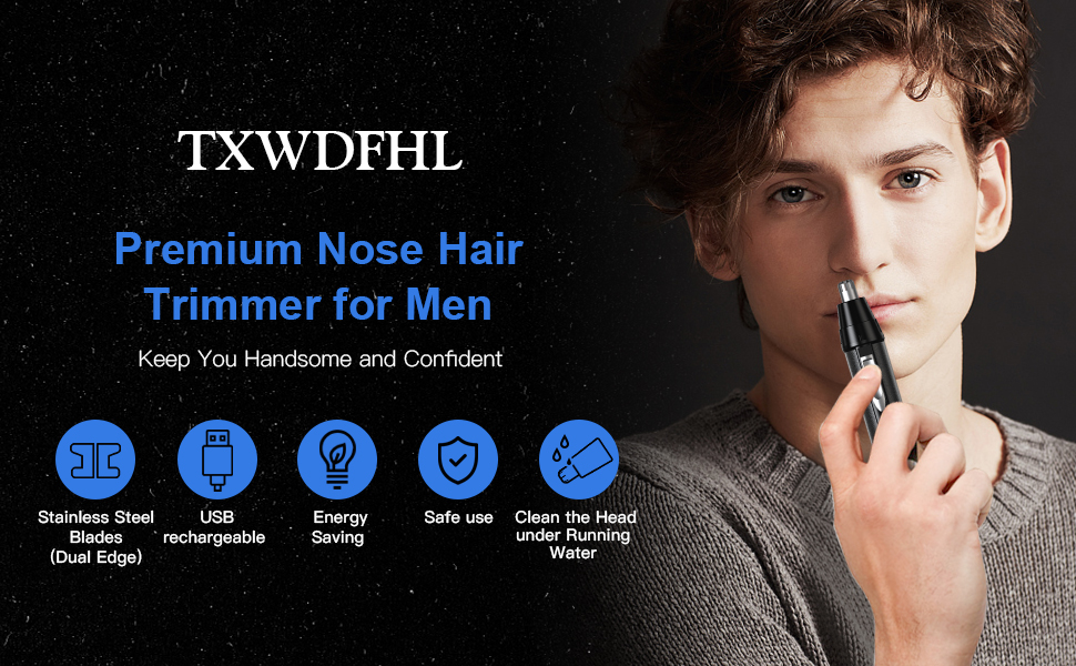 Nose Hair Trimmers for Men，Rechargeable Nose Hair Trimmer2023