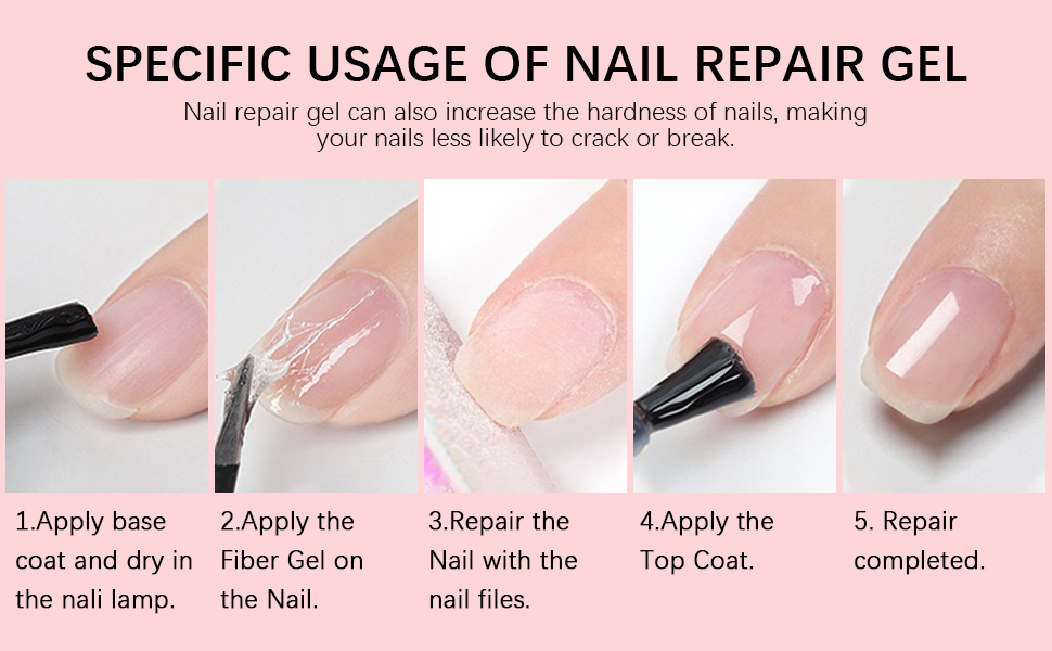 Nail Repair Protection Gel, Nail Repair Kit for Split Natural Nail, Nail Hardeners