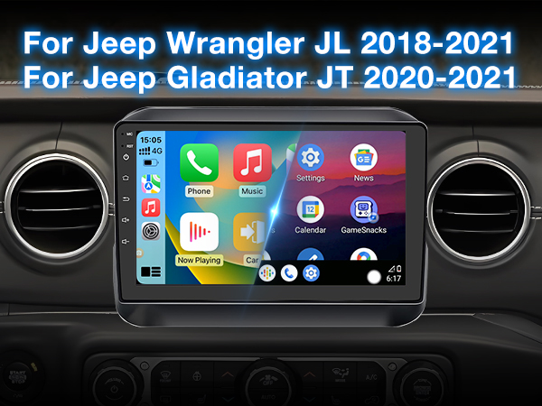 ANDROID - dill Dasaita Android13 Car Stereo for Jeep Wrangler JL/Gladiator