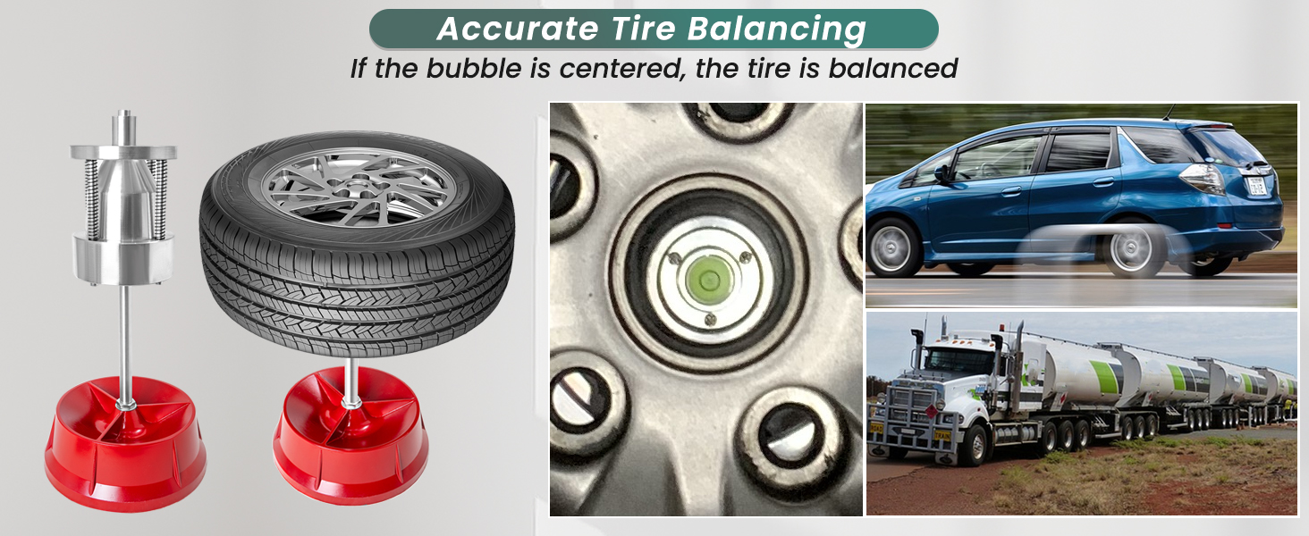 Tire Balancer Portable Hubs Wheel Balancer with Bubble Level Tire Changer Wheel Balancer
