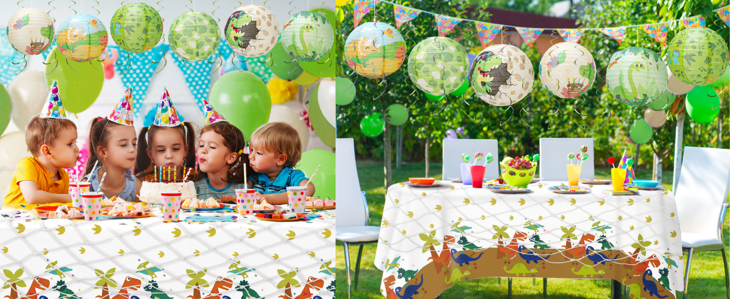 90 Pcs Woodland Party Decorations Set, Green Themes Plastic