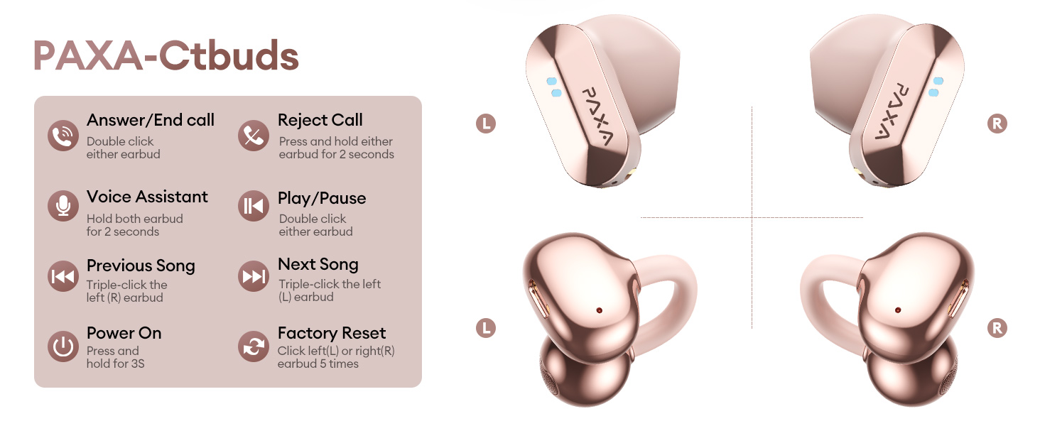 Open Ear Headphones Open Ear Earbuds clip on headphones