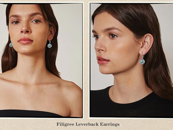 Amazon.com: TUNGSTORY Marquise Turquoise Earrings for Women