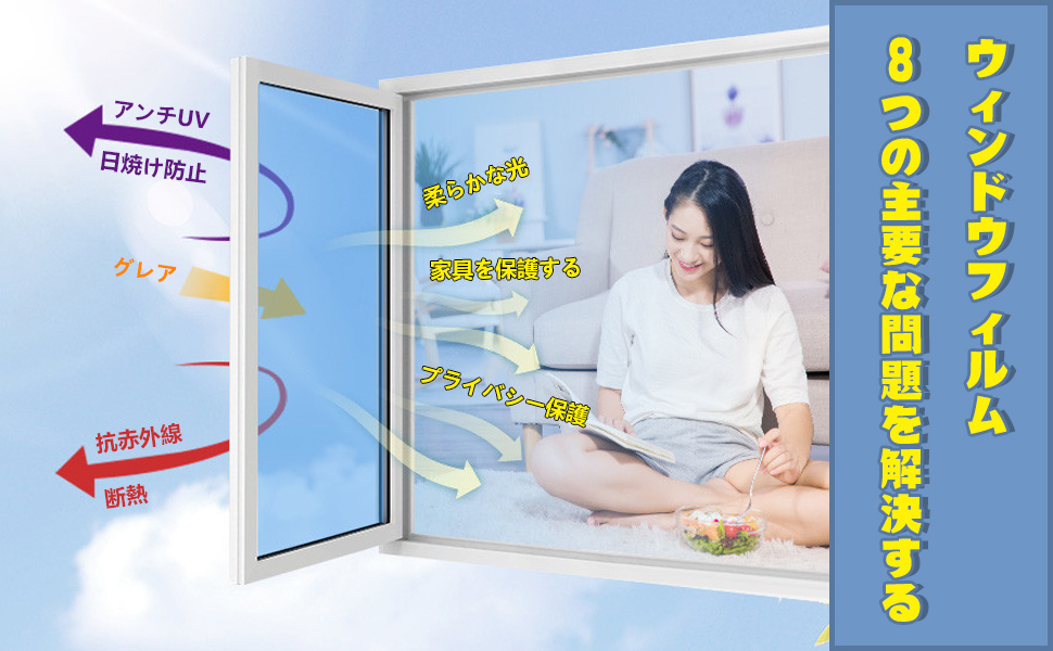 aleawol 【2023新型】80X1000CM 窓用フィルム 窓断熱シート Amazon｜aleawol 窓用フィルム 窓断熱シート 窓断熱フィルム 窓