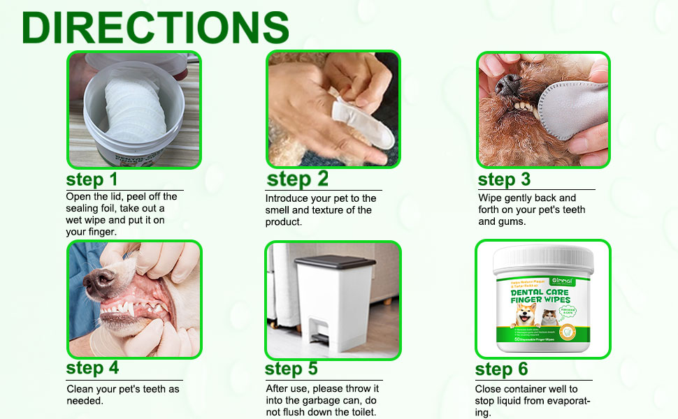 Dental Care Finger Wipes for Dogs