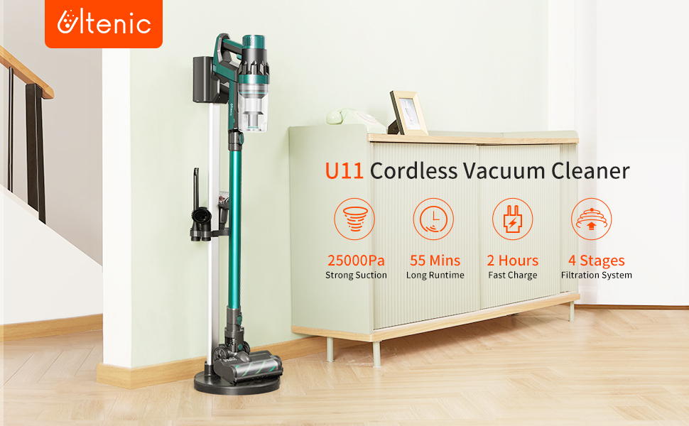 ULTENIC U11 - Cordless Vacuum Cleaner - 25000Pa - 4 In 1 Hoover - 3 Adjustable Modes - 55Mins Runtime 10 cordless vacuum cleaner A+ banner