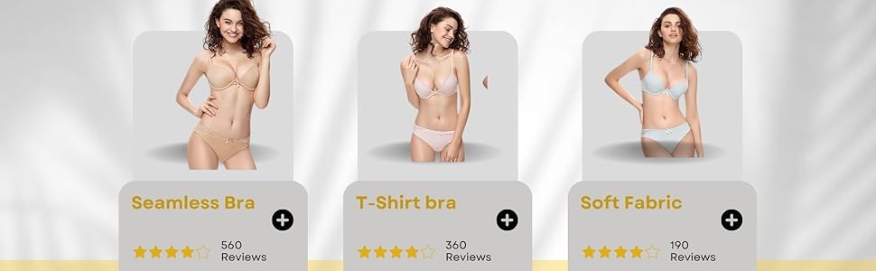 Everyday bra seamless padded soft fabric t shirt bra