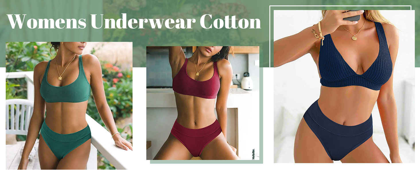 Womens Hipster Underwear Cotton Low Rise Briefs Plus Size Bikini Panties