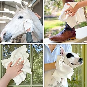 StripHair Bamboo Cloth Wipes Horse Tack Dog Home 4 panel
