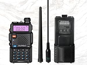 baofeng uv-5r with 771 high gain antenna and 3800mAh big capacity battery