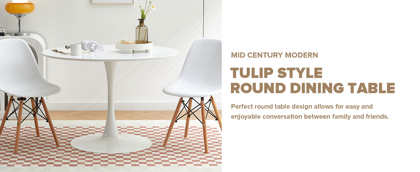 Set tavolo da pranzo rotondo per 4