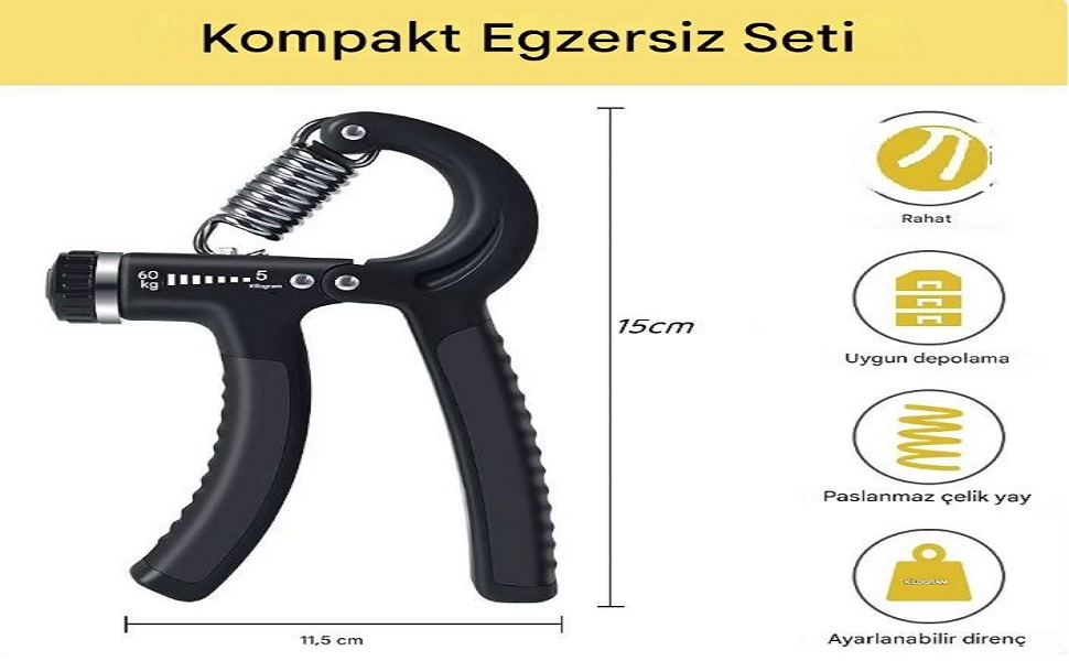 Spor Aletleri Seti, El ve Bilek Kas Güçlendirici Set