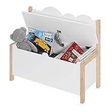 WOLTU Cassapanca In Legno. Contenitore Per Bambini. Baule Portagiochi Mobile 15 1