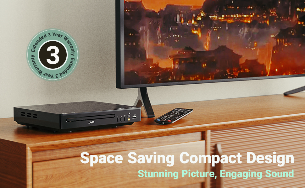 DVD Players for TV with HDMI, Simple DVD Player for Elderly