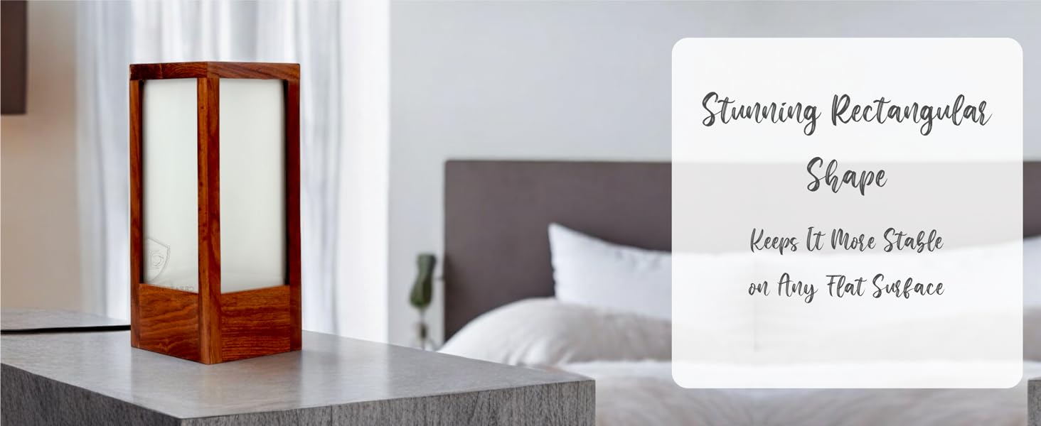 wooden table lamp for bedroom, living room, study table