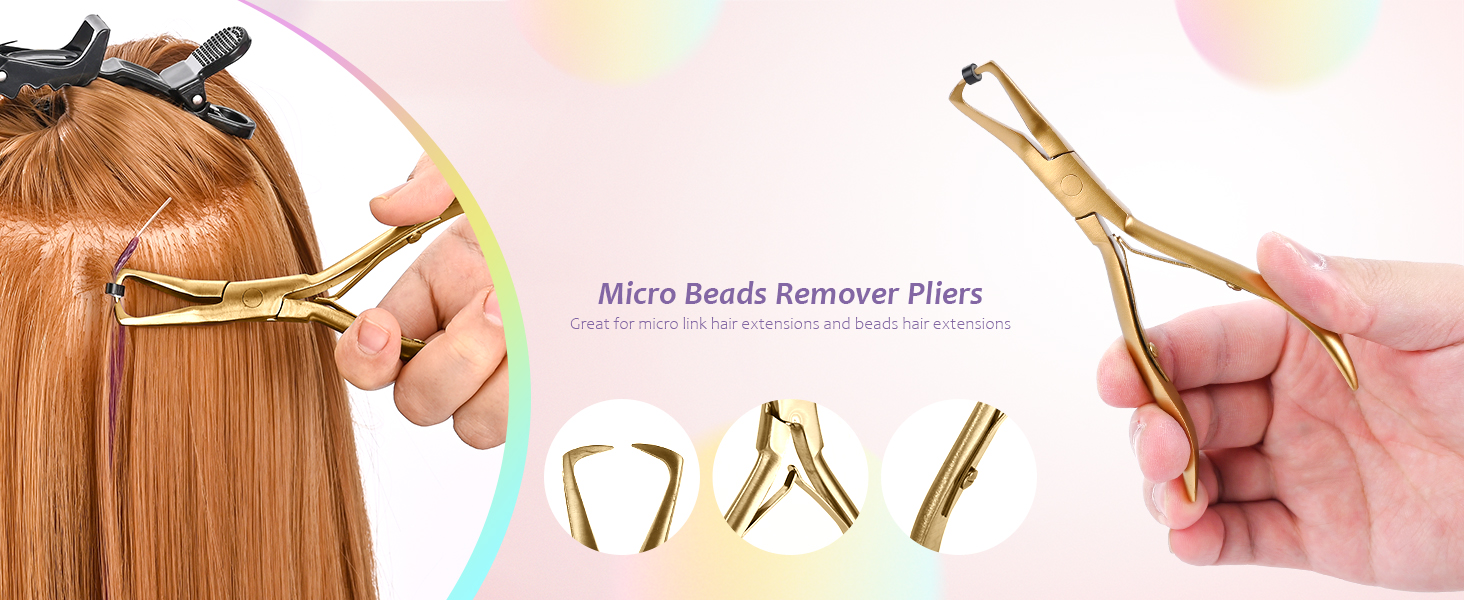 EHDIS Hair Extension Beading Tool Kit Stainless Steel Hair