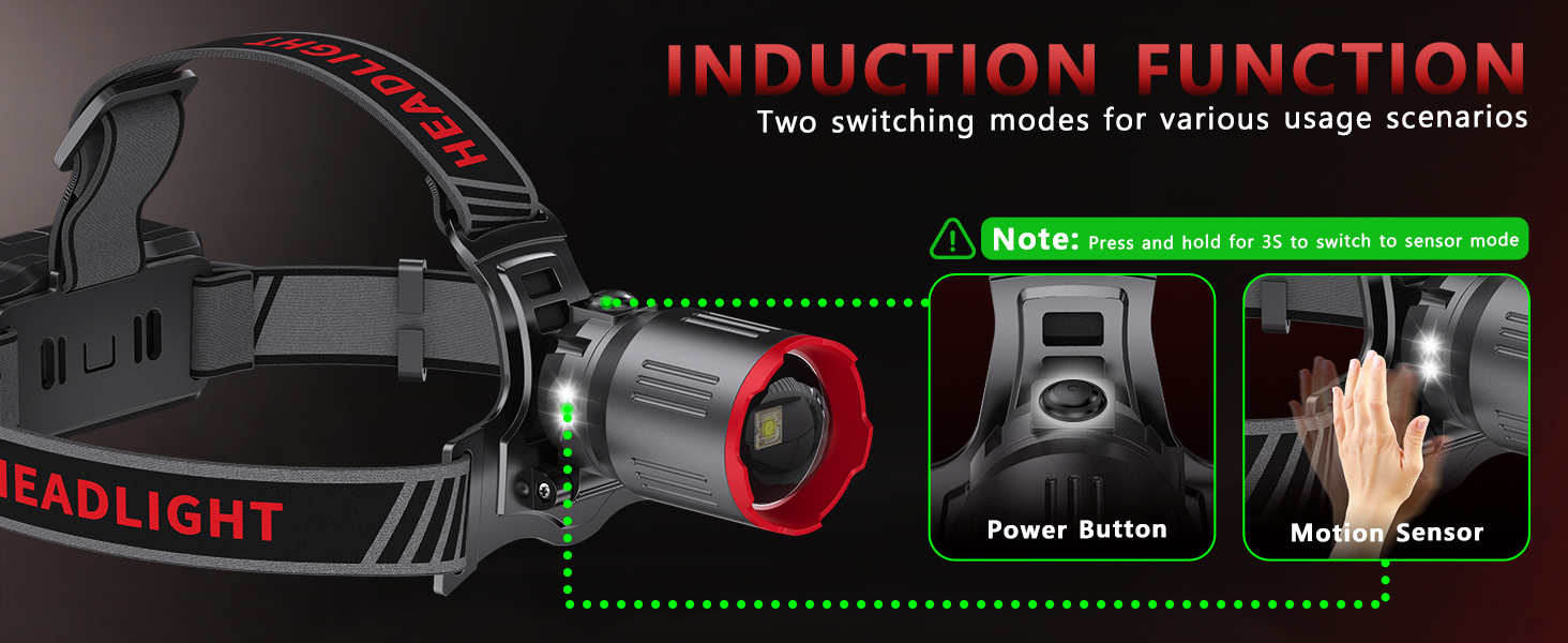 sensor motion headlamp