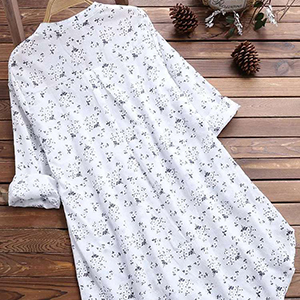 Amazon.co.jp: [セカンドルーツ] 小花柄 シャツ チュニック 花柄